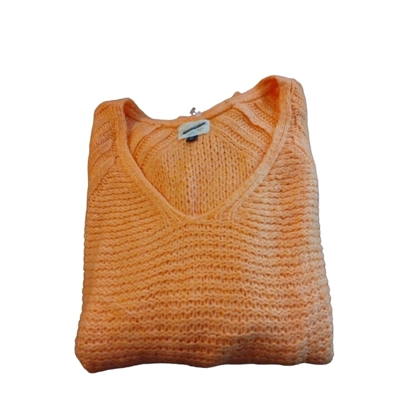 Universal Thread Orange/Peachy Knit Super Soft Comfy V-Neck Sweater XL NWOT - Picture 9 of 9